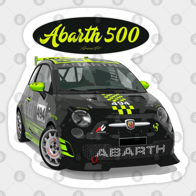 ABARTH 500 494 Sticker by PjesusArt